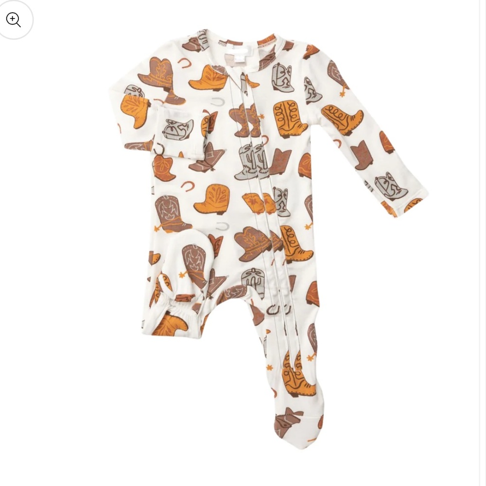 Cowboy Print Bamboo Onesie